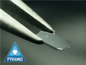 BL-AC70N-PSA bio cantilever AFM probe with silicon nitride cantilever, half hollow pyramid tip, and gold reflex coating for tapping mode imaging of biological and soft samples.