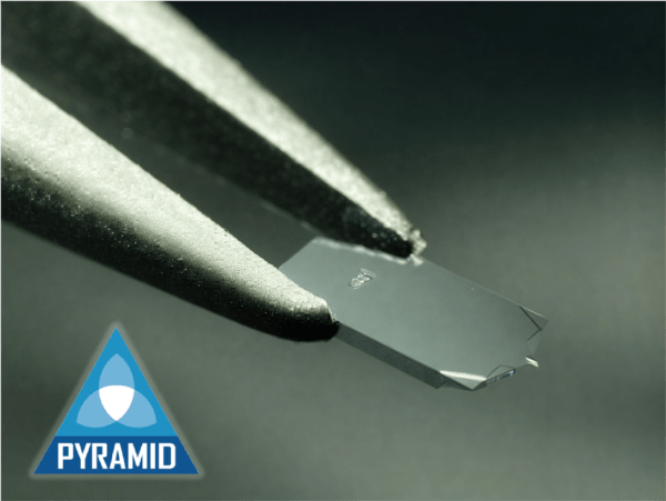BL-AC70N-PSA bio cantilever AFM probe with silicon nitride cantilever, half hollow pyramid tip, and gold reflex coating for tapping mode imaging of biological and soft samples.